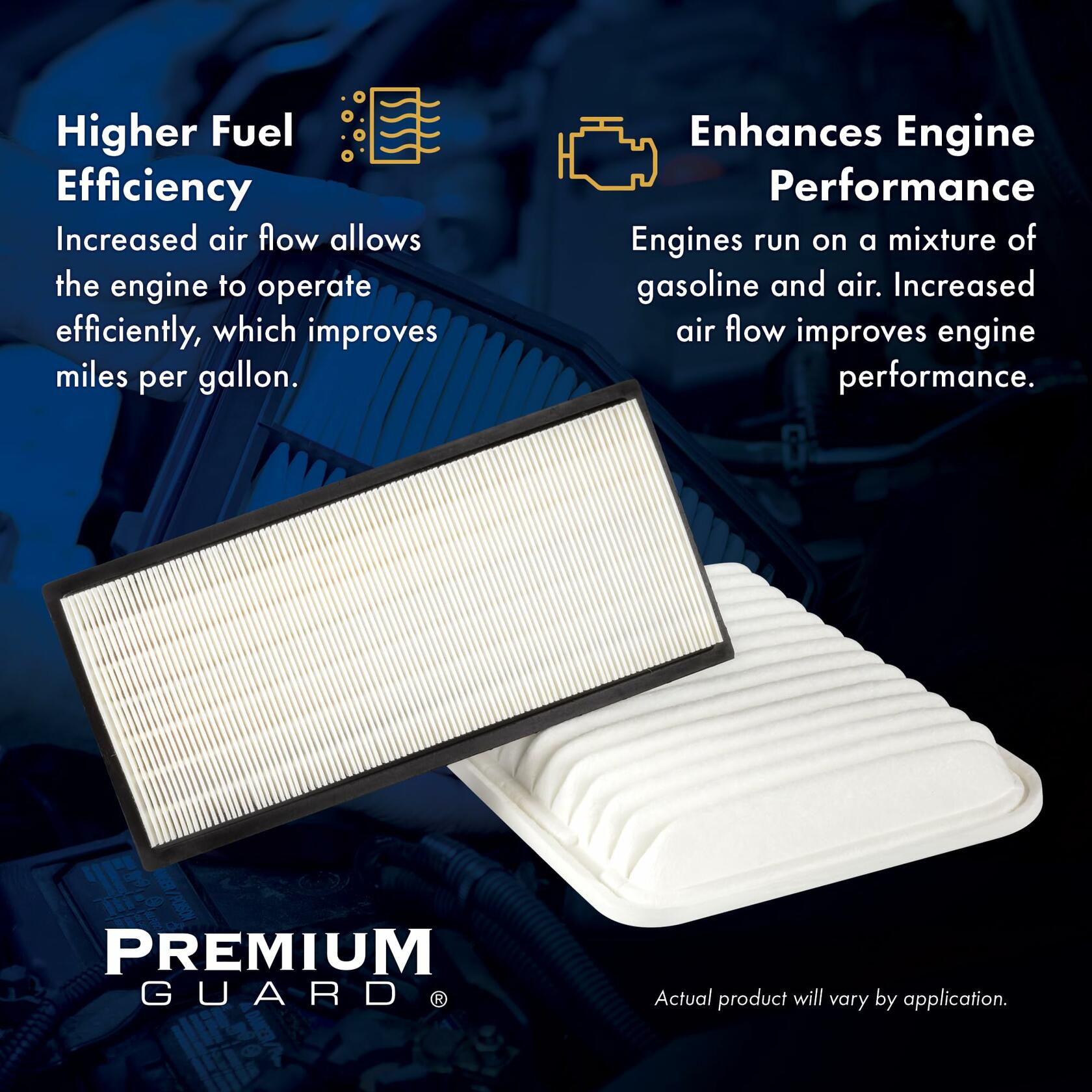 PG Engine Air Filter PA6145 - Fits Cadillac SRX 2012-2016, Saab 9-4X 2011