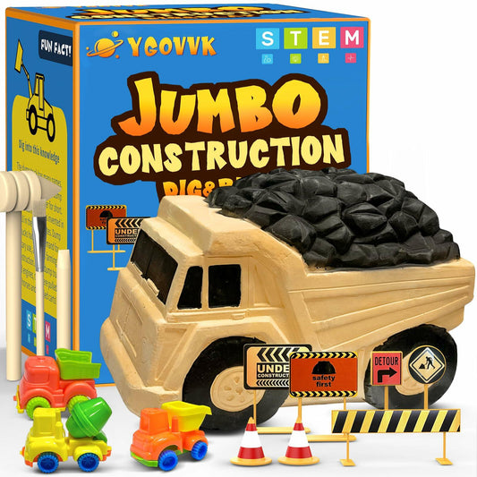 YGOVVK STEM Construction Truck Toy Kit with Surprise Truck, Kids 3-12