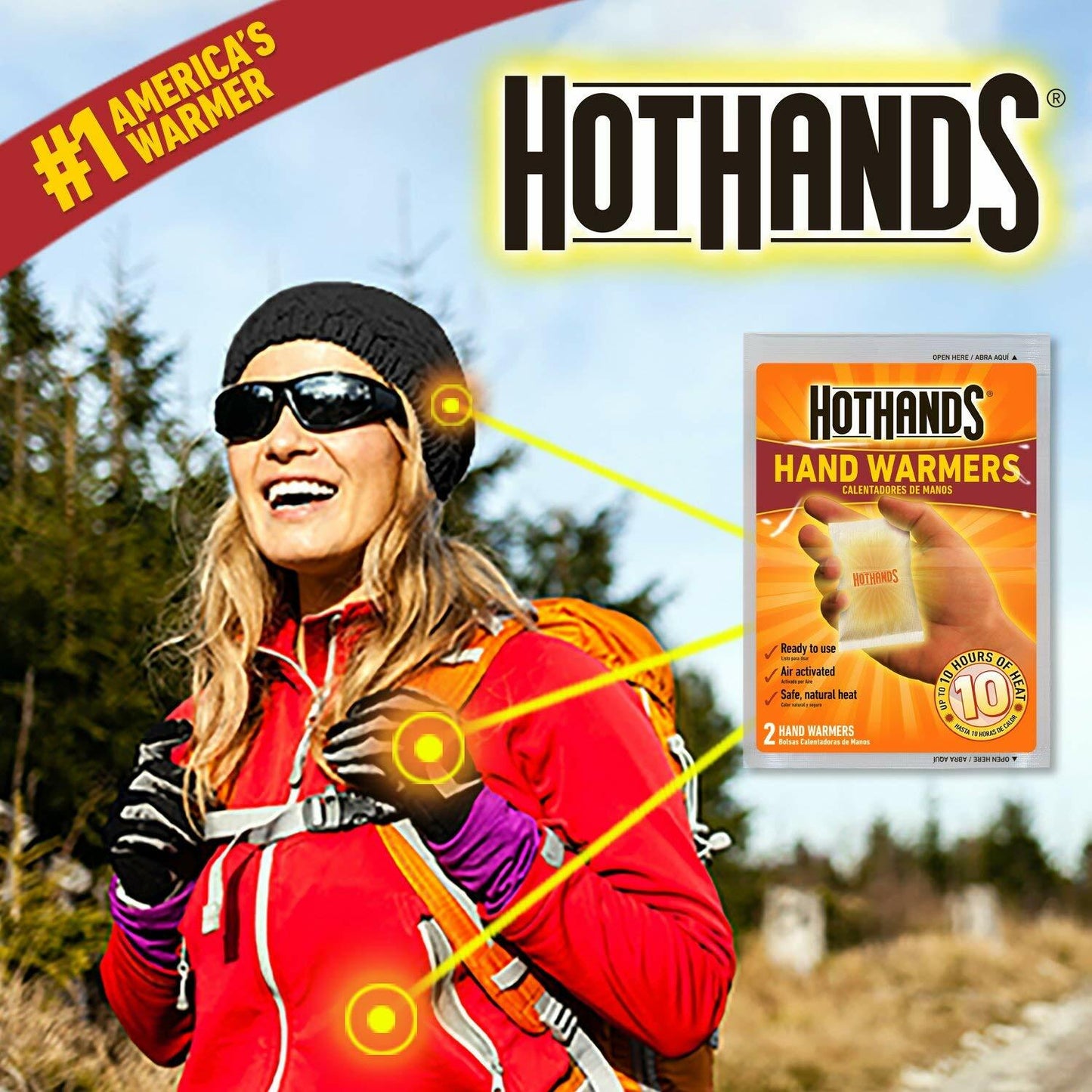 HotHands Hand Warmer 10 Count Air-Activated Long Lasting Warmers