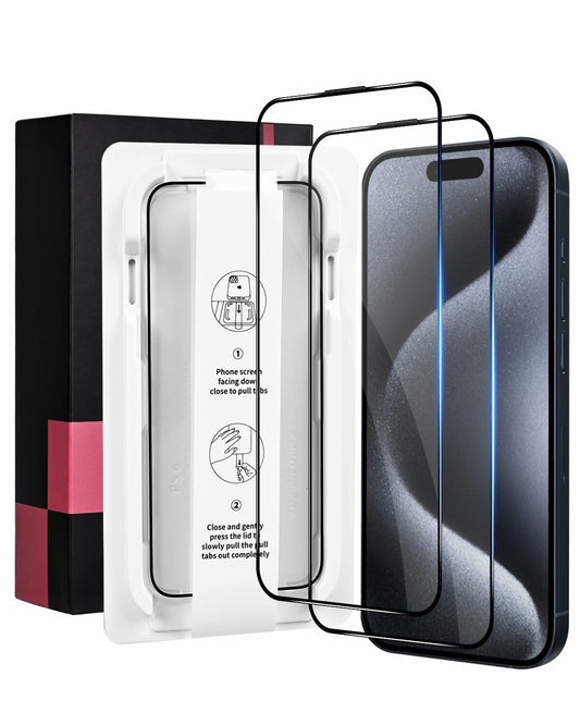 pocamax iPhone 16 6.1" Tempered Glass Screen Protector 2-Pack