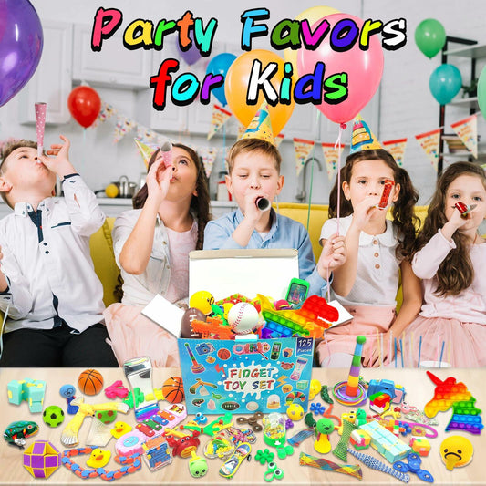 125 Pack Fidget Toys Stress Relief Assortment for Kids - Anxiety Relief