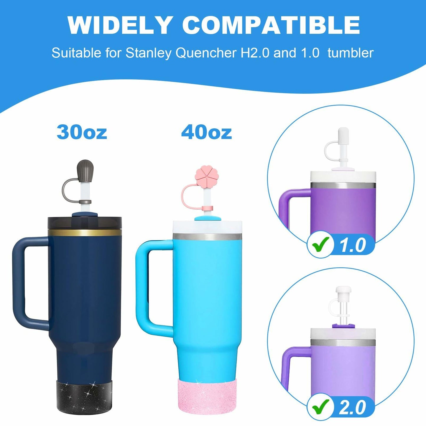 Alwenid Silicone Stopper Boot for Stanley 30oz 40oz Tumbler Leak Proof
