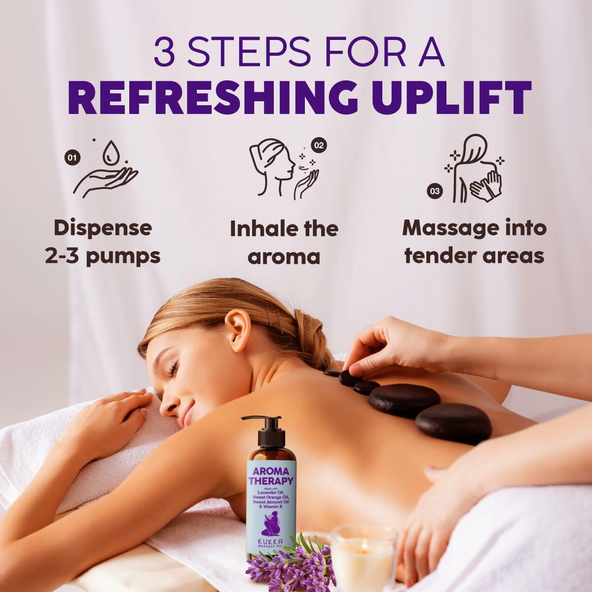 Kukka Aromatherapy Massage Oil Lavender Orange Natural SPA Relaxing 6.76oz