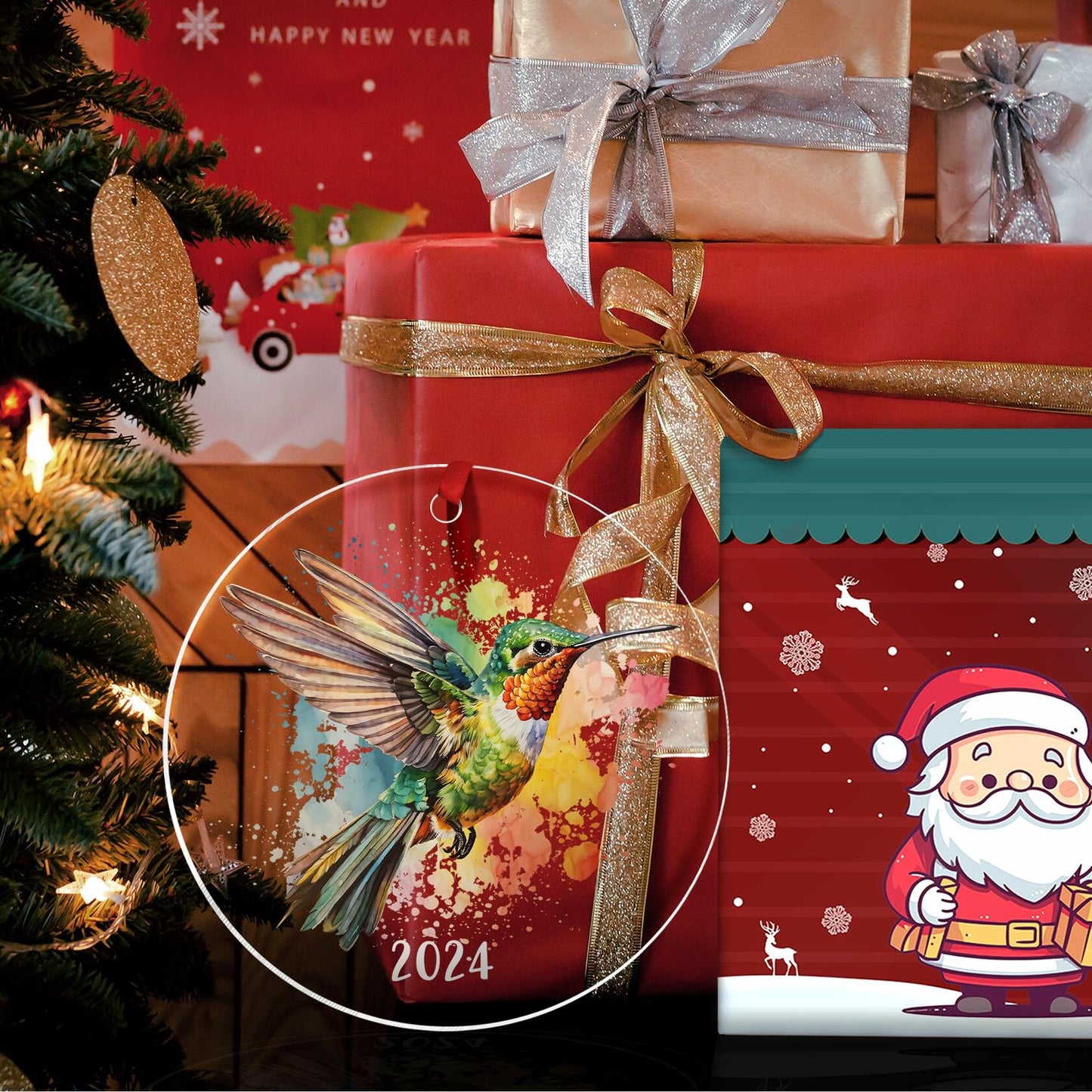 Hummingbird Christmas Tree Ornament - Holiday Decor, Perfect Xmas Gift