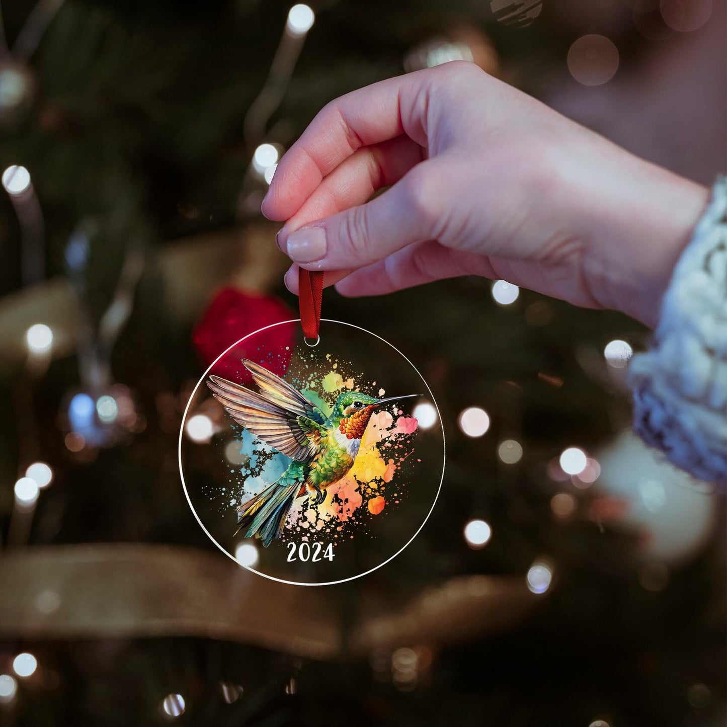 Hummingbird Christmas Tree Ornament - Holiday Decor, Perfect Xmas Gift