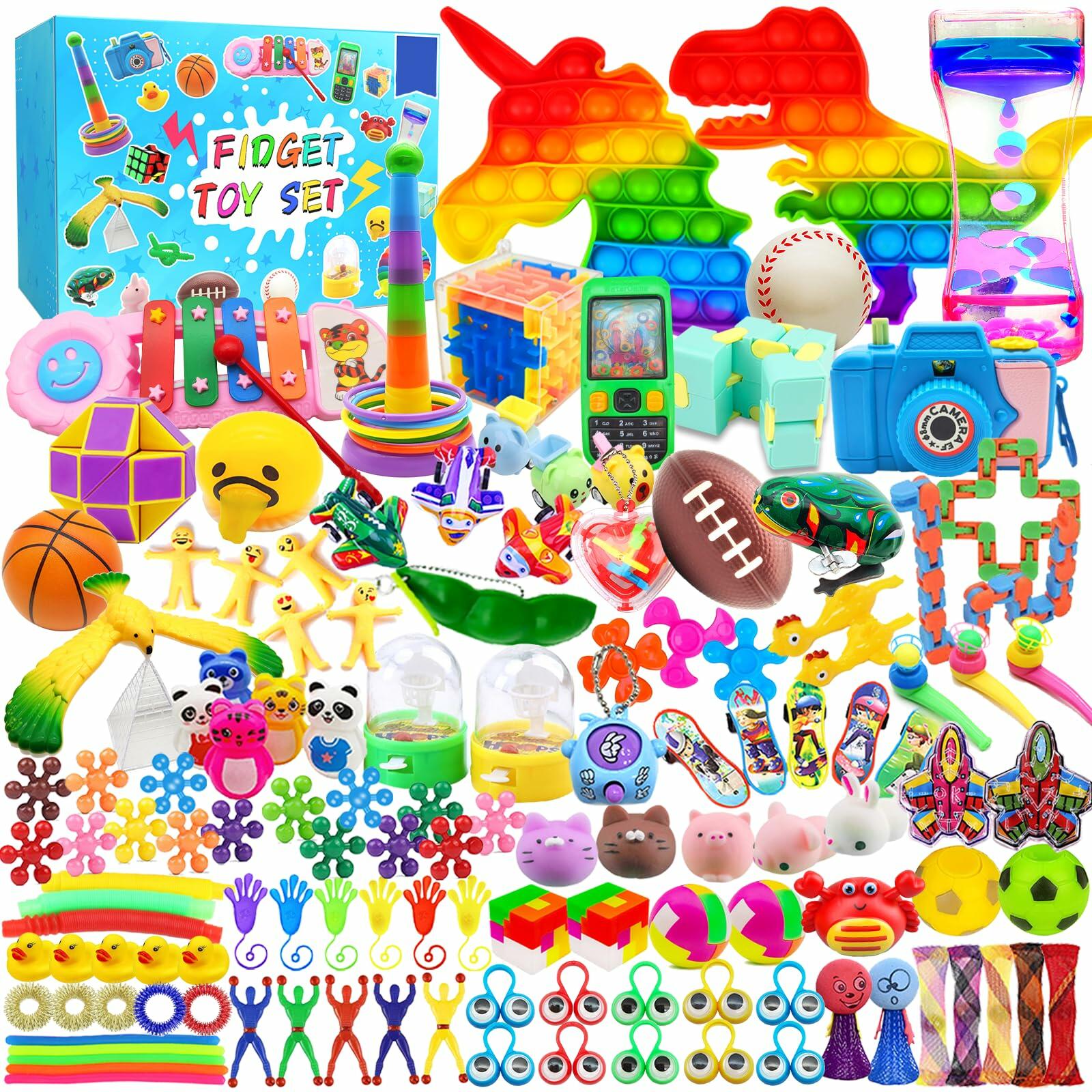 125 Pack Fidget Toys Stress Relief Assortment for Kids - Anxiety Relief