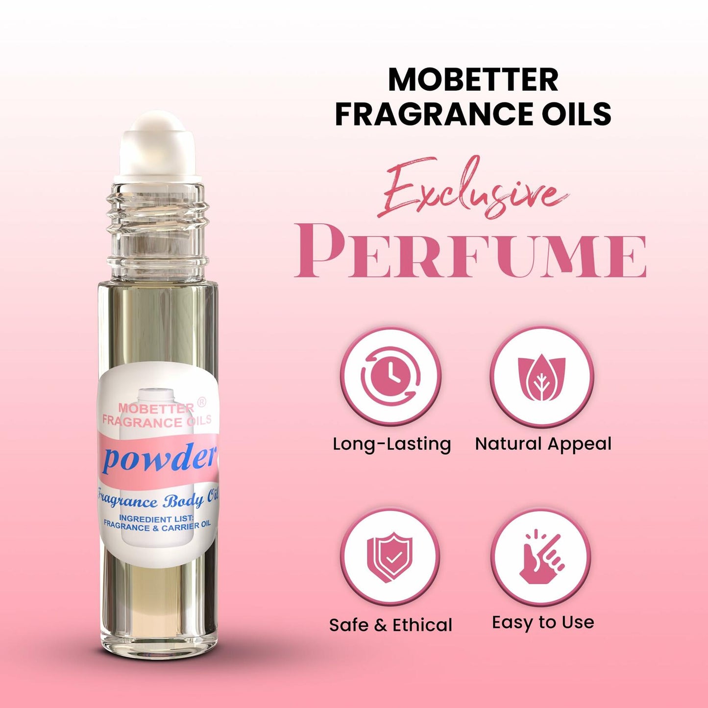MOBETTER Fragrance Oil Powder Fresh Scent Perfume Body Oil Unisex 5ml