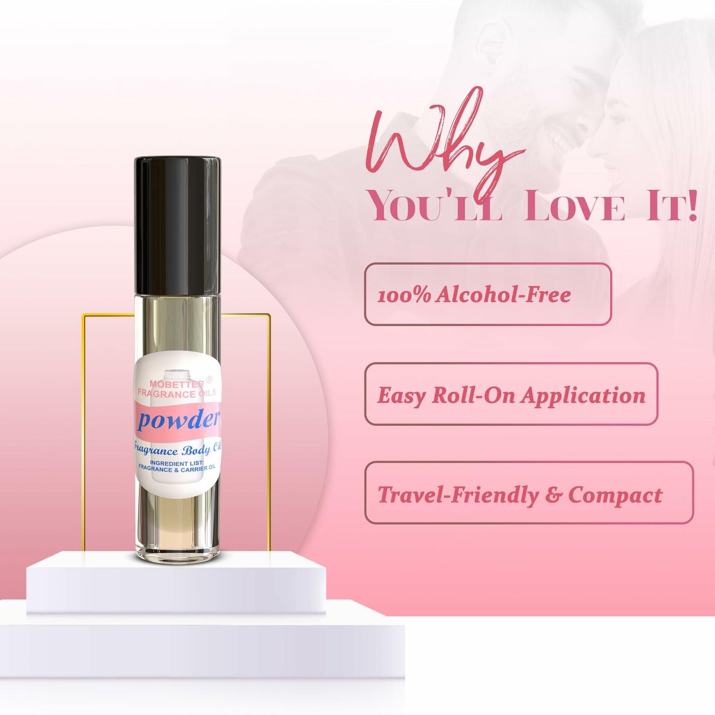 MOBETTER Fragrance Oil Powder Fresh Scent Perfume Body Oil Unisex 5ml
