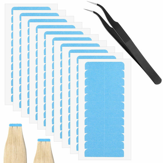 Abeillo 120PCS Blue Double Sided Hair Extension Tape Adhesive Replacement