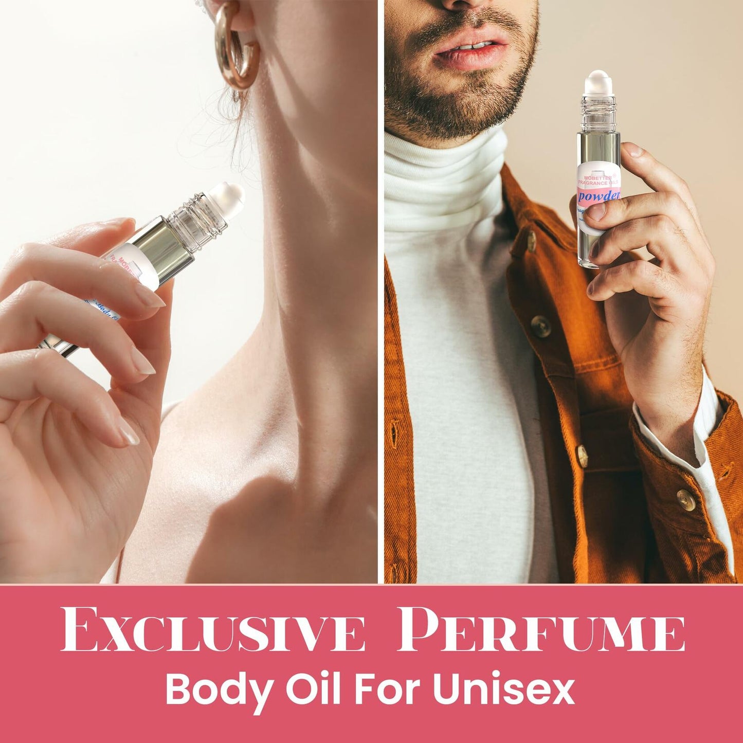 MOBETTER Fragrance Oil Powder Fresh Scent Perfume Body Oil Unisex 5ml