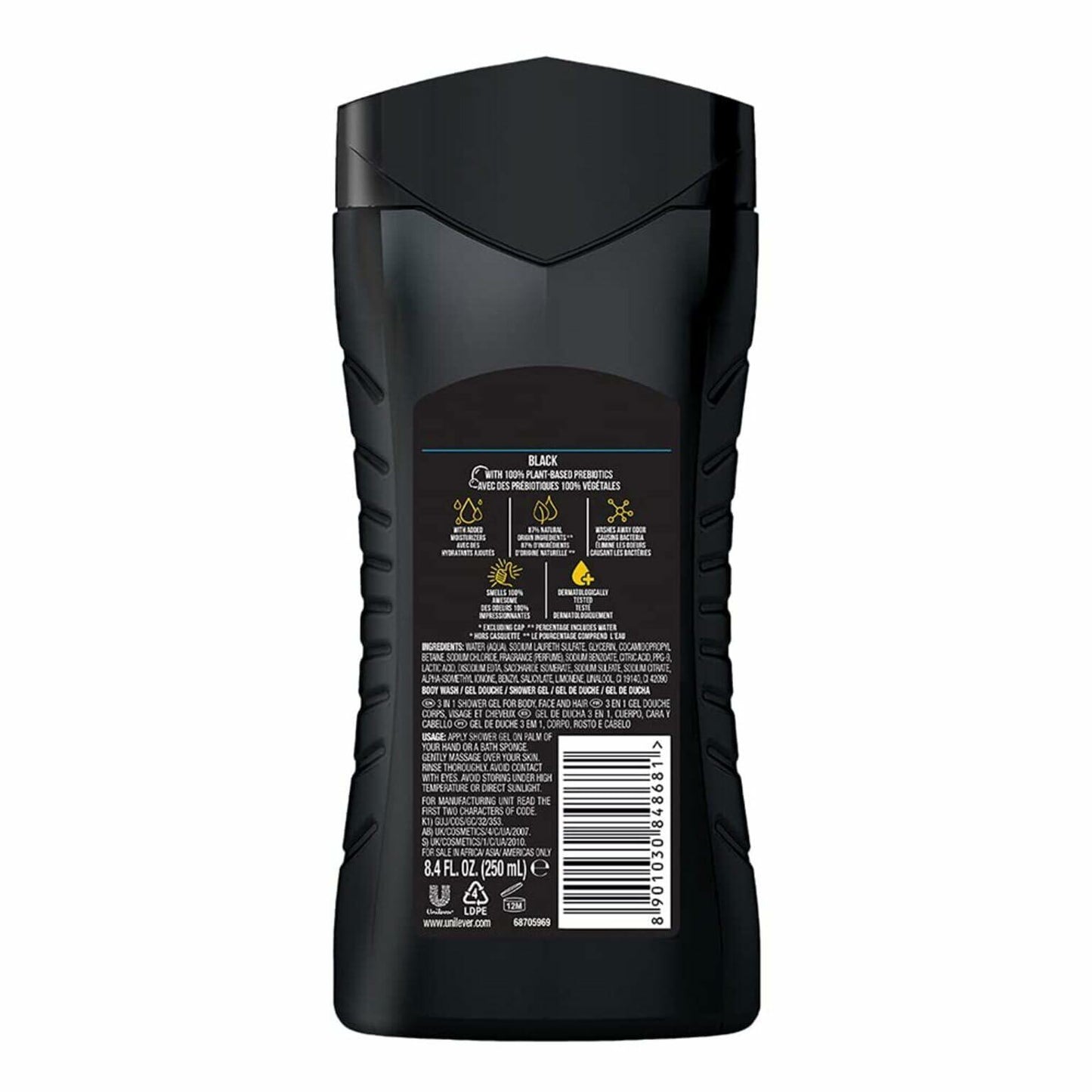 AXE Black 3-in-1 Body Face Hair Wash Frozen Pear & Cedarwood 8.4oz