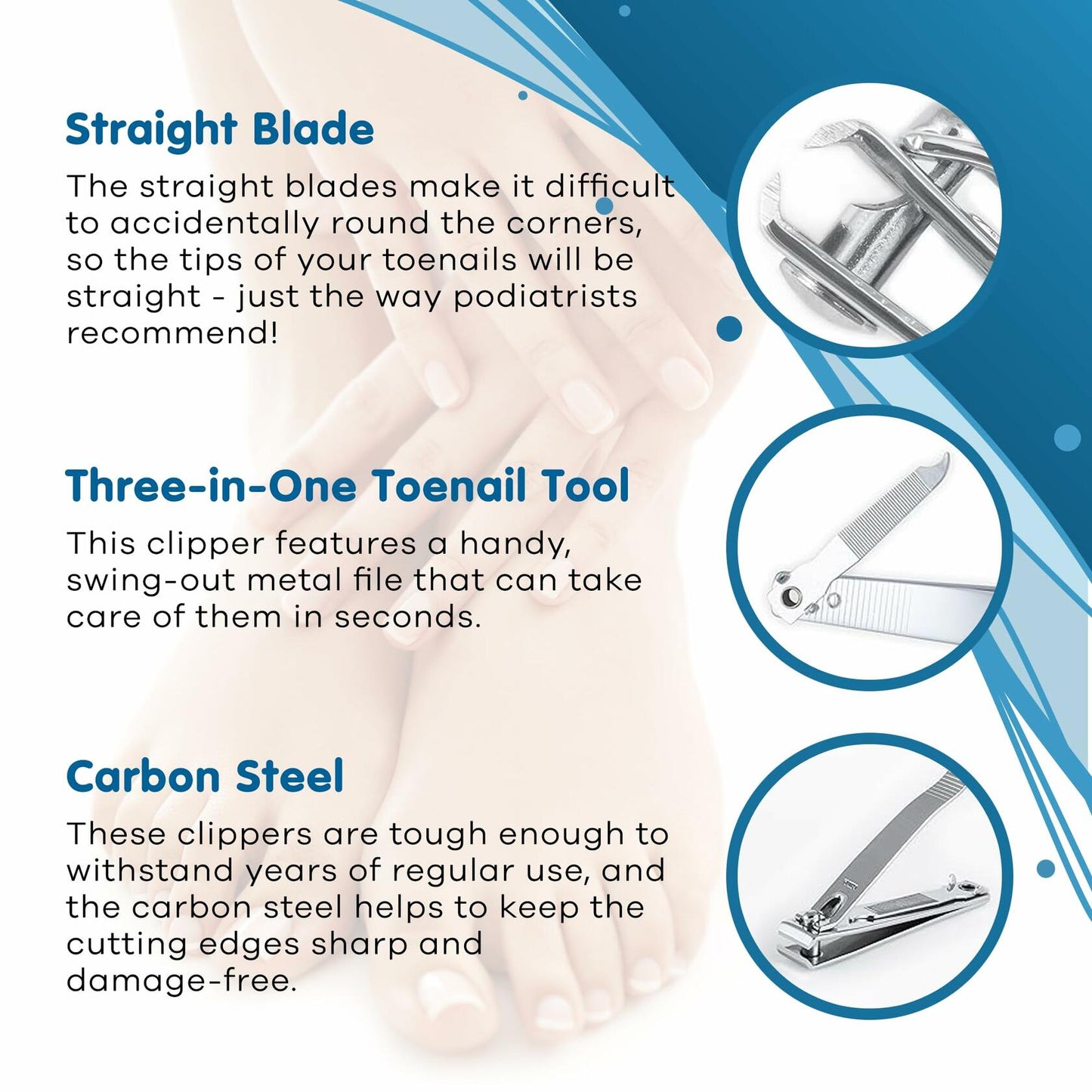 Denco Straight Cut Toenail Clipper Silver 1 Count Model 3559N New