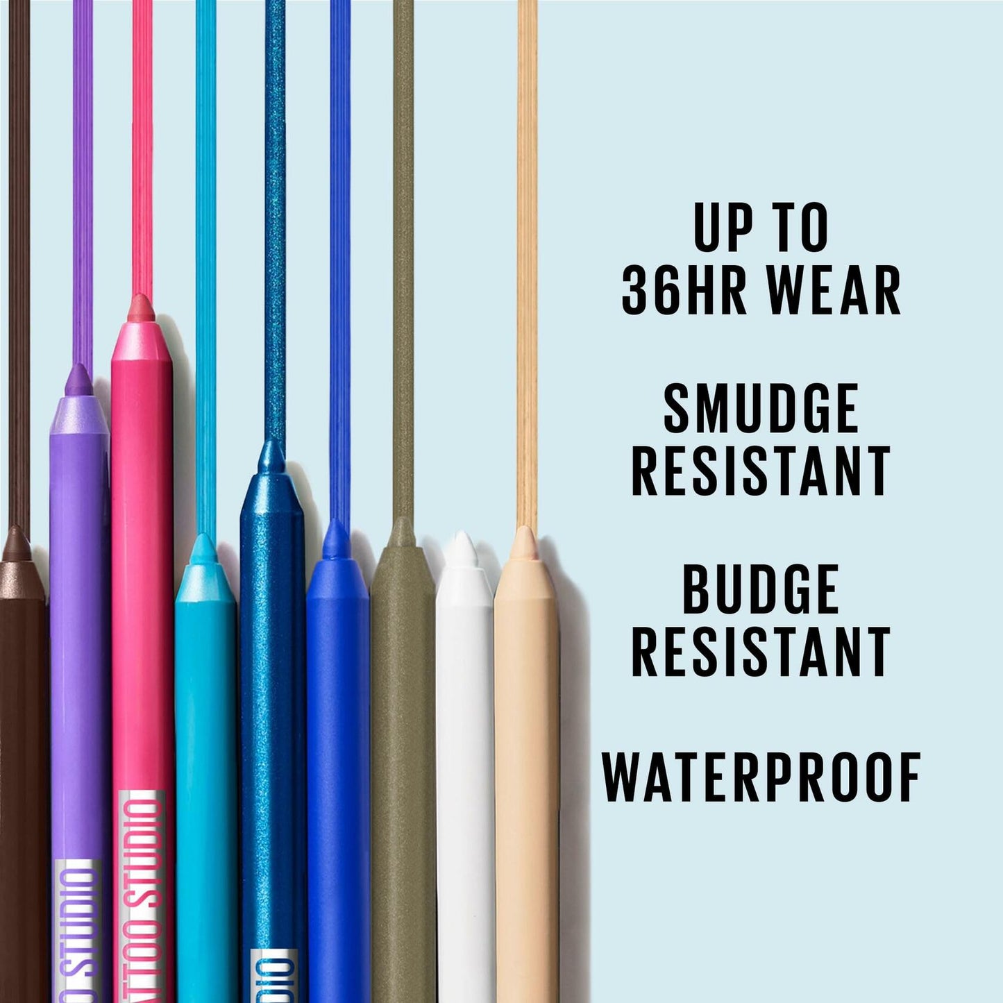 Maybelline TattooStudio Long-Lasting Waterproof Eyeliner Pencil Walnut 1 Count