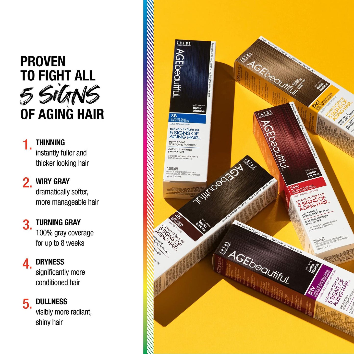 AGE Permanent Hair Color Dye 3NV Darkest Neutral Violet Brown 2oz - Gray