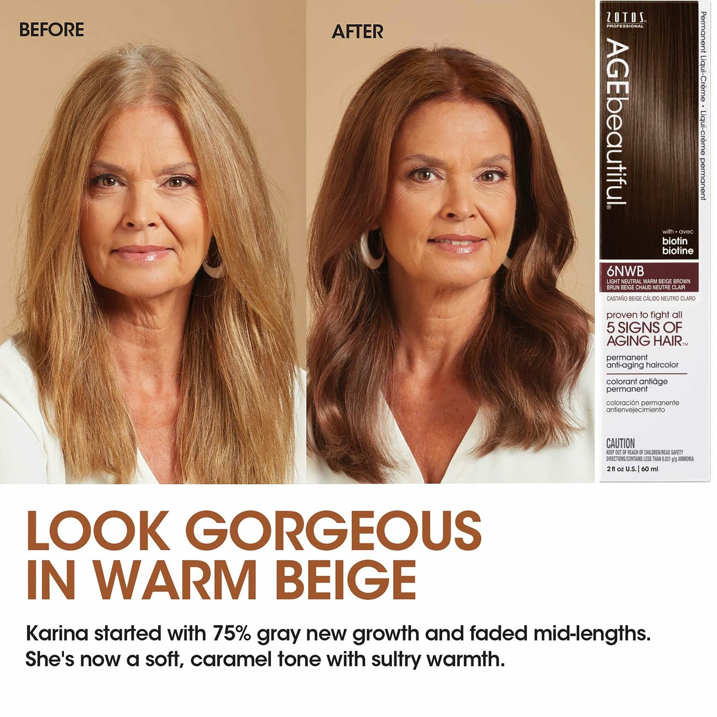 AGE Permanent Hair Color Dye 3NV Darkest Neutral Violet Brown 2oz - Gray