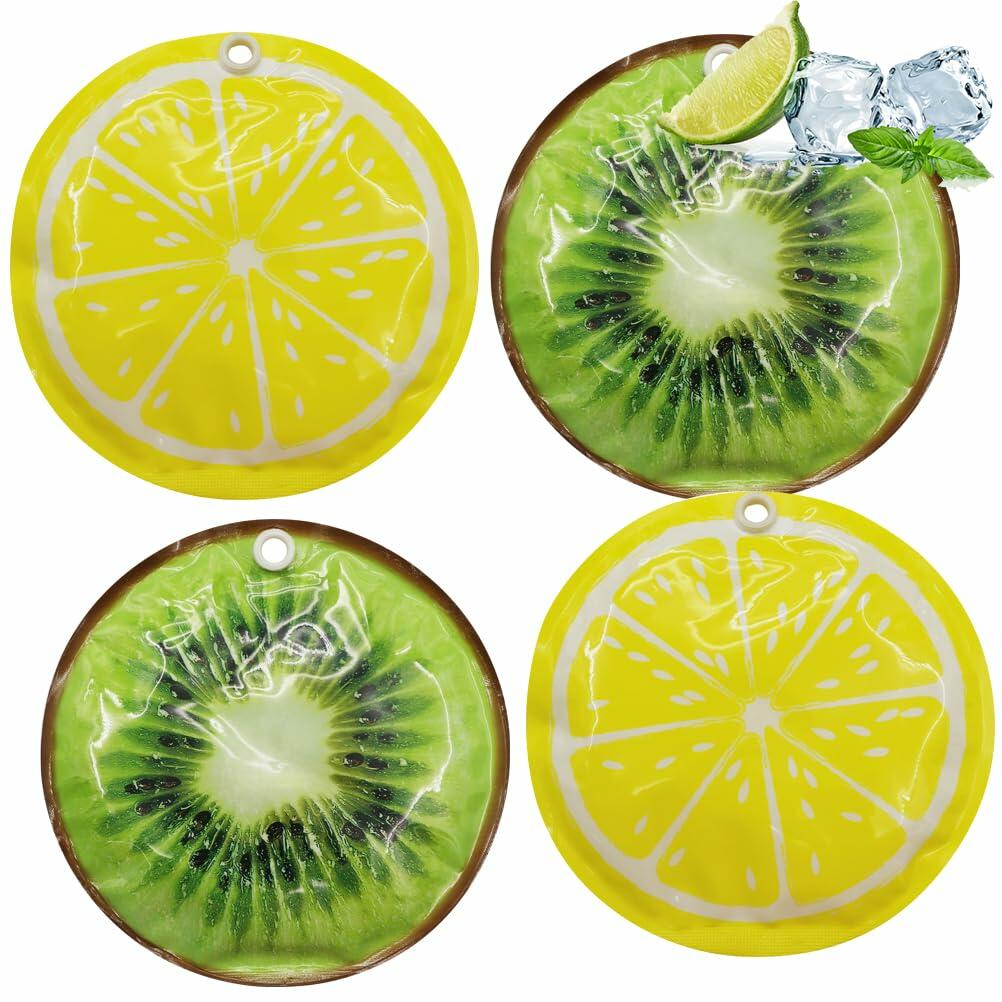 I Freezer Packs 4PCS Gel Ice Packs Reusable for Kids Cooler Lunchbox Pain Relief