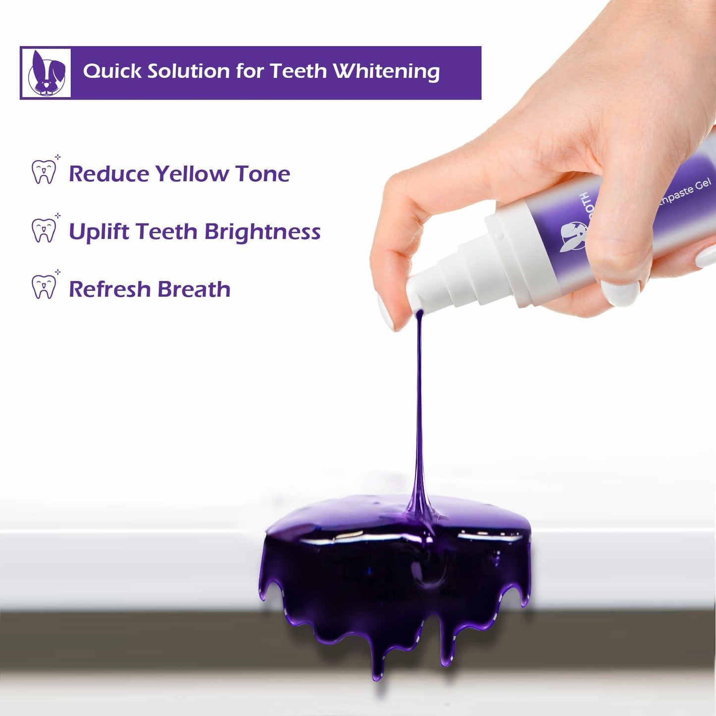 BestBy10/25 Rabbitooth Purple Teeth Whitening Serum 30ml Non-invasive Zero