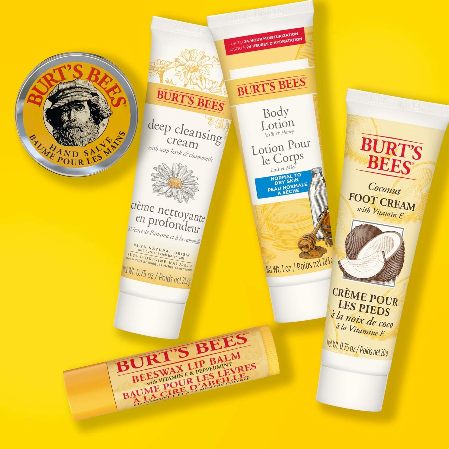 Burt's Bees Essential Everyday Beauty Set - 5 Travel Size Products Gift Set