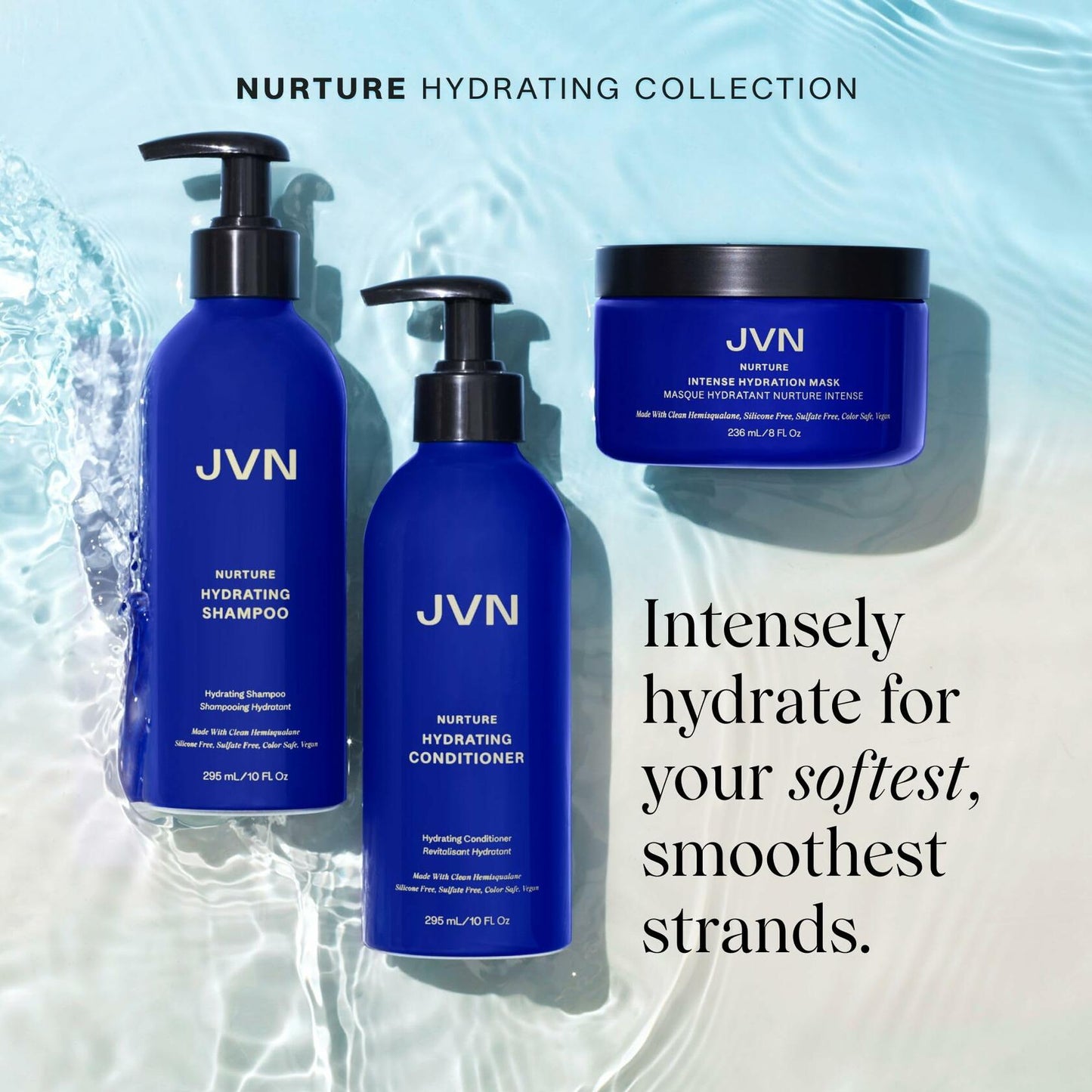 JVN Nurture Intense Hydration Hair Mask New Improved 8 oz Silky Nourished