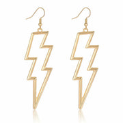 Lightning Bolt Drop Dangle Earrings for Woman Gold Fashion Statement Jewelry