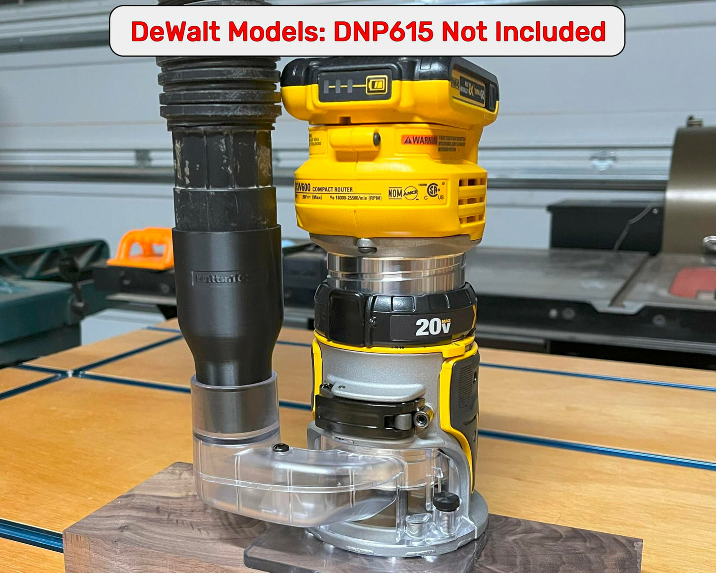 Hose Adapter for DeWalt Milwaukee Trim Routers DCW600B DWP611 1-7/8" USA