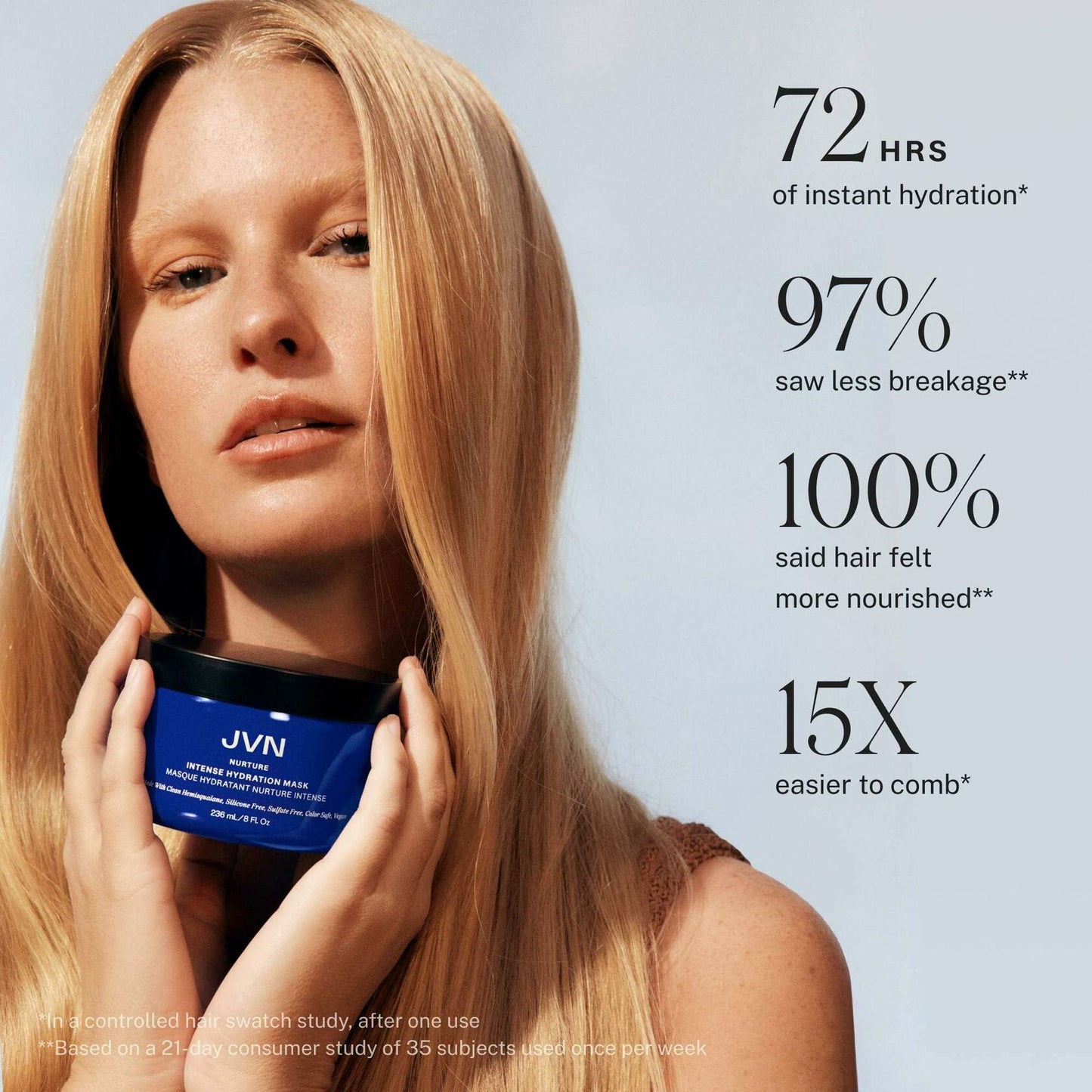 JVN Nurture Intense Hydration Hair Mask New Improved 8 oz Silky Nourished