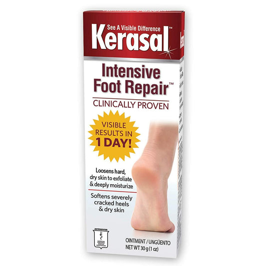Kerasal Intensive Foot Repair Ointment 1 oz Heals Cracked Heels Dry Skin