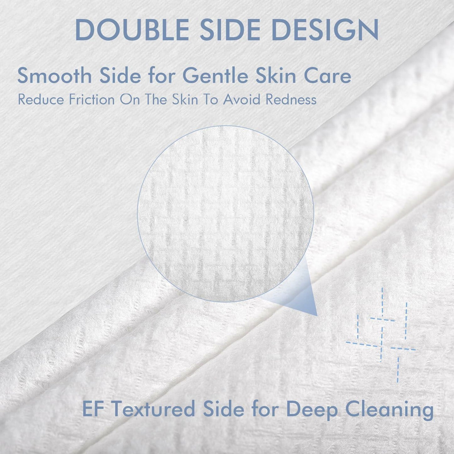SCUNDA Disposable Face Towelettes 50 Count 10x10 Biodegradable Soft Thick Wipes