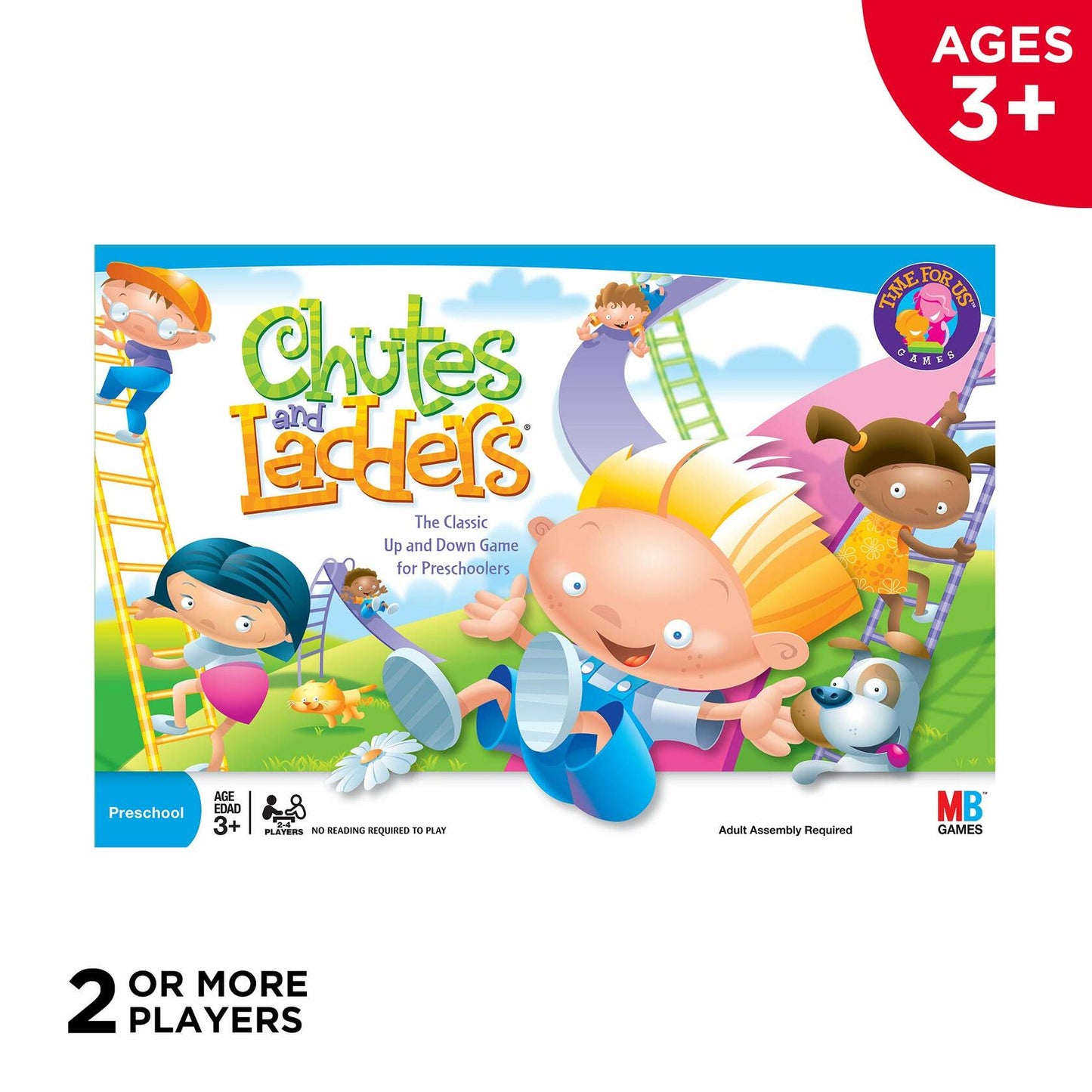 Hasbro Chutes and Ladders Board Game Ages 3+ 2 to 4 Players Amazon Exclusive