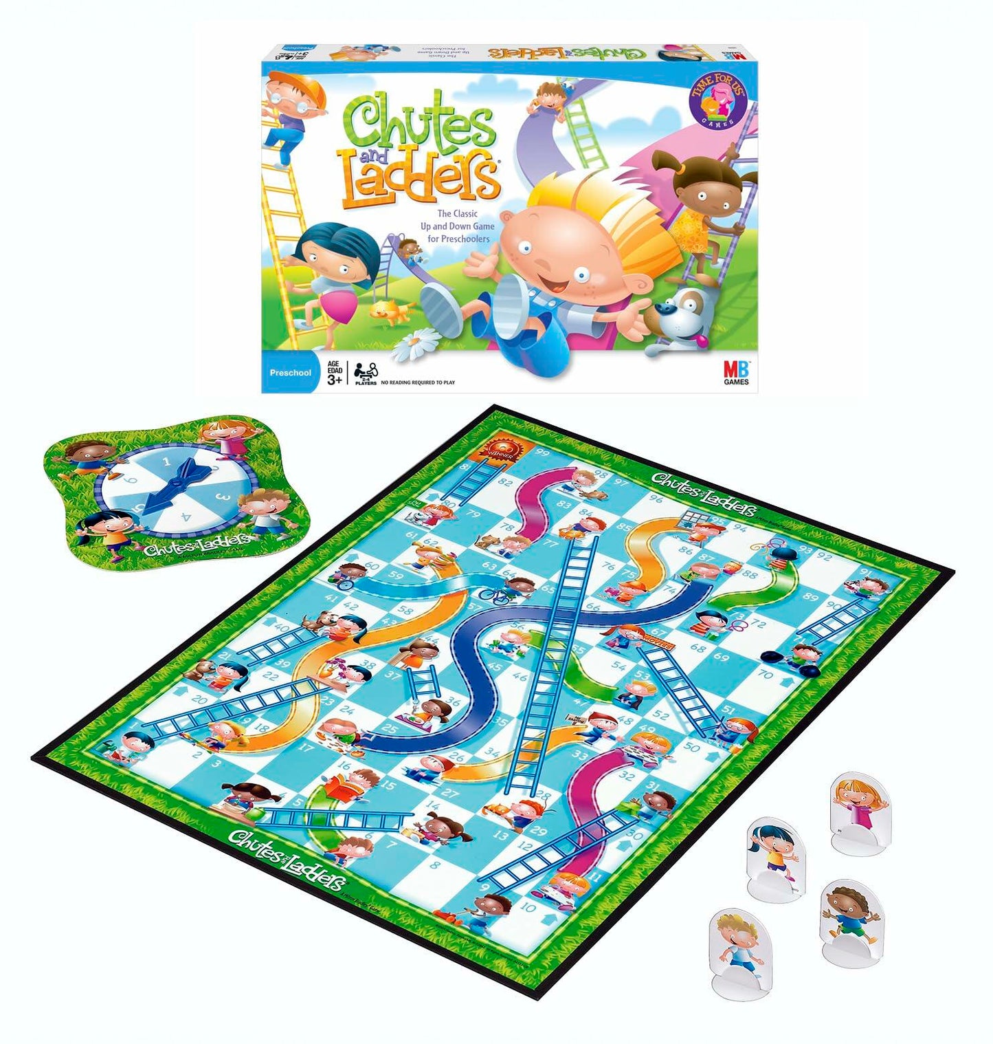 Hasbro Chutes and Ladders Board Game Ages 3+ 2 to 4 Players Amazon Exclusive