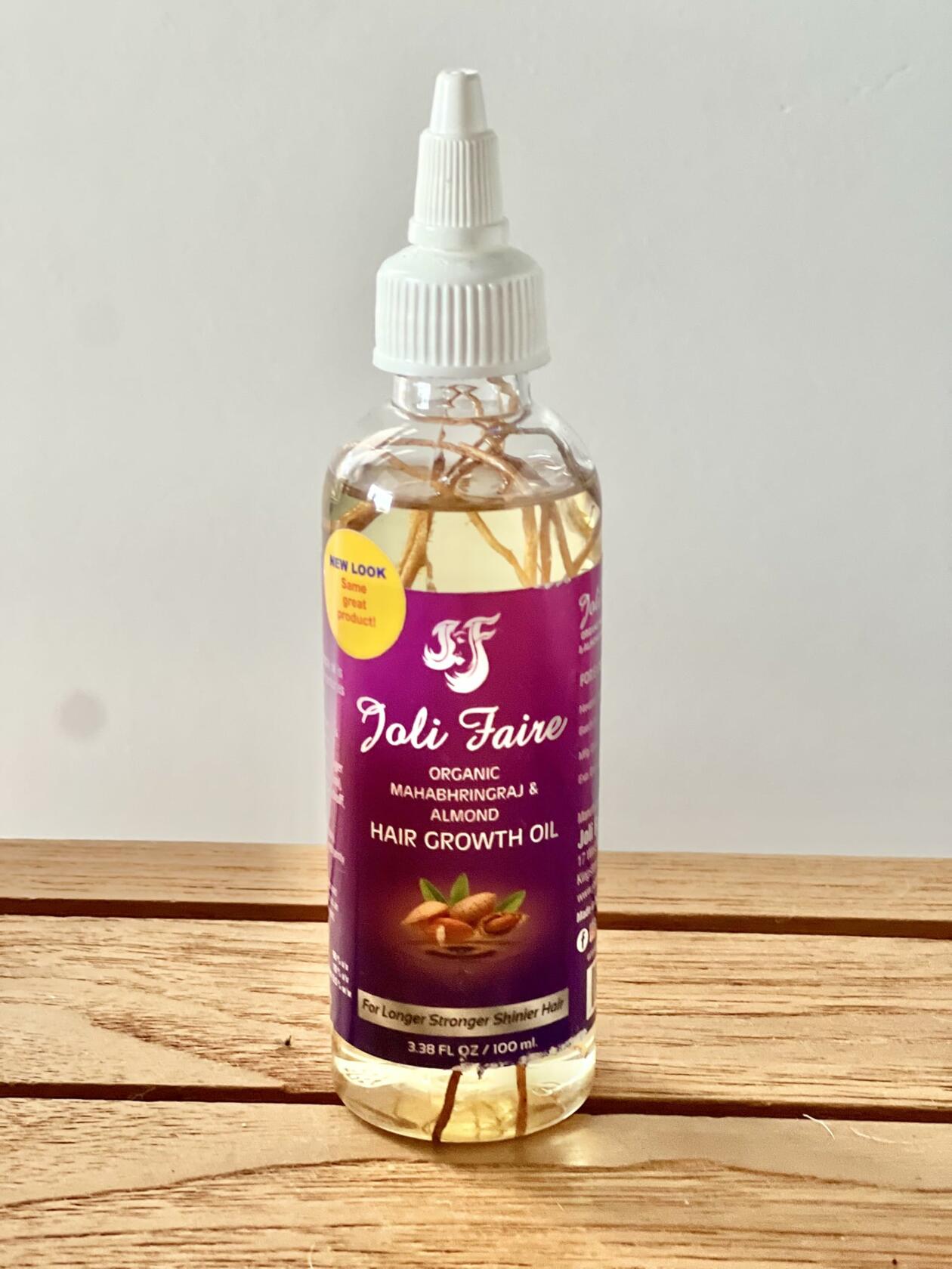 Joli Faire Organic Mahabhringraj Almond Hair Growth Oil 3.38 fl oz New