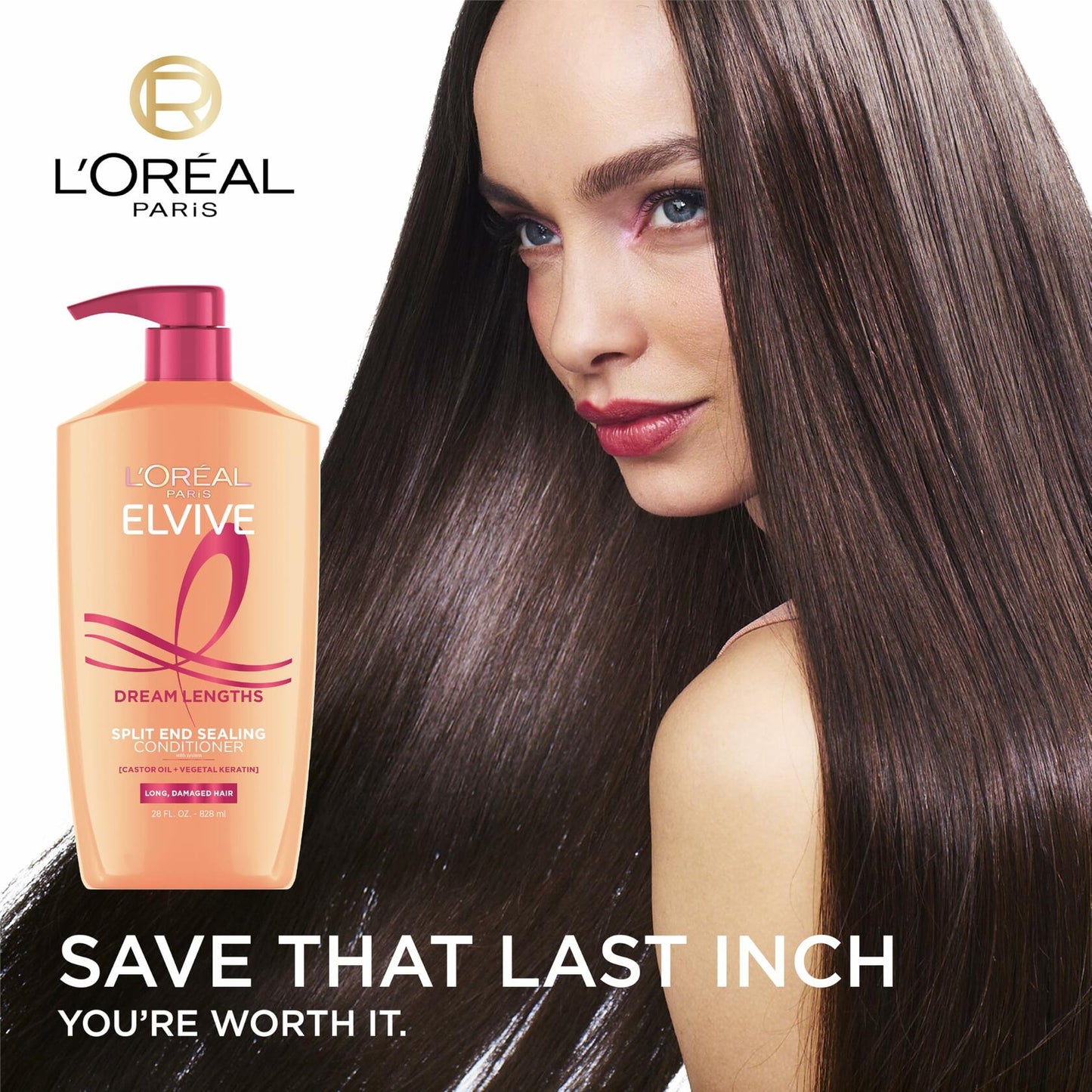 L'Oreal Paris Elvive Dream Lengths Super Detangling Conditioner 28 oz New