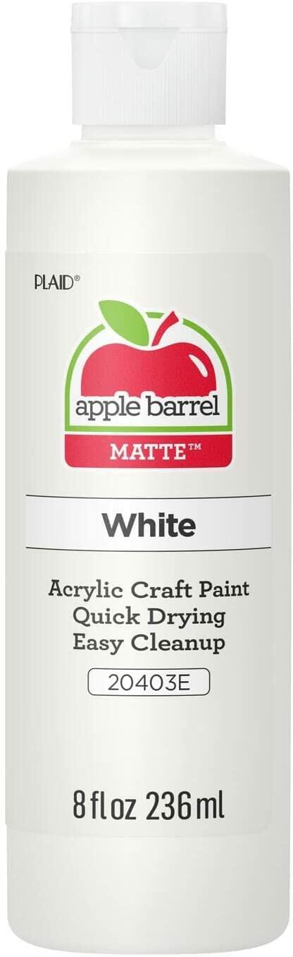 Apple Barrel Acrylic Paint 8oz White Matte Finish 20403
