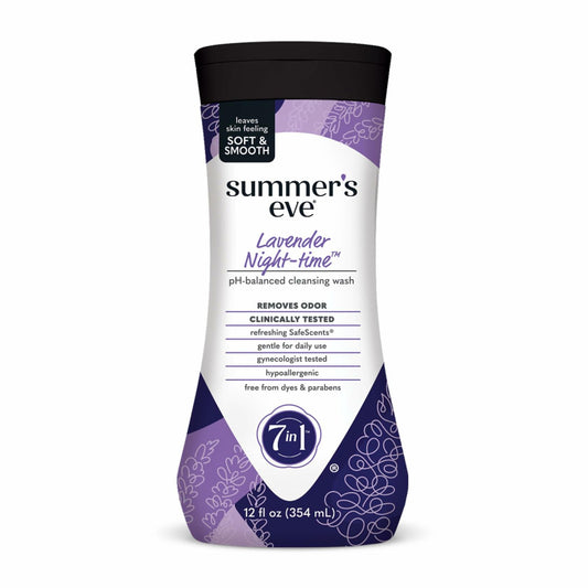 Summer's Eve Lavender Night-time Feminine Body Wash pH Balanced 12 fl oz