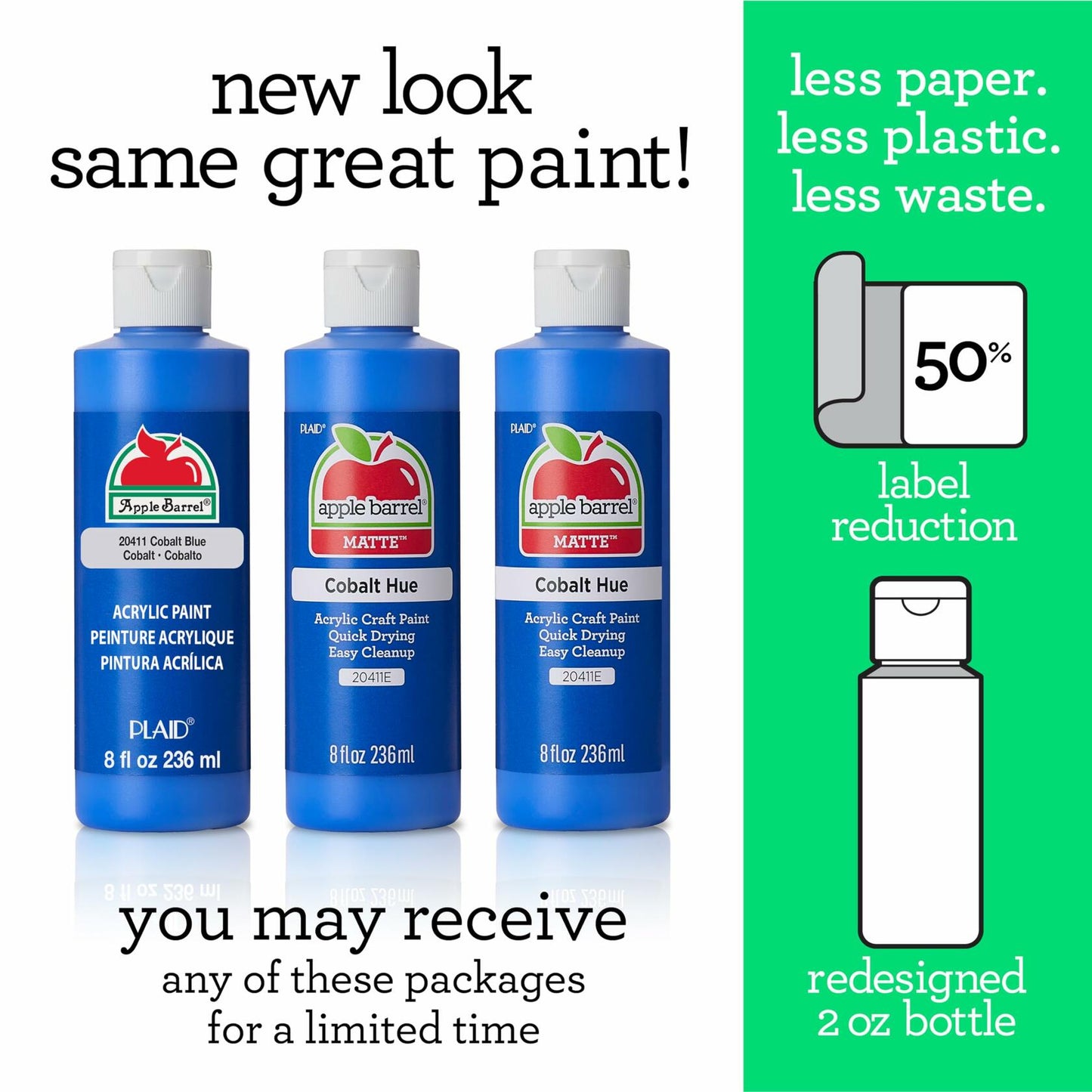 Apple Barrel Acrylic Paint 8oz White Matte Finish 20403