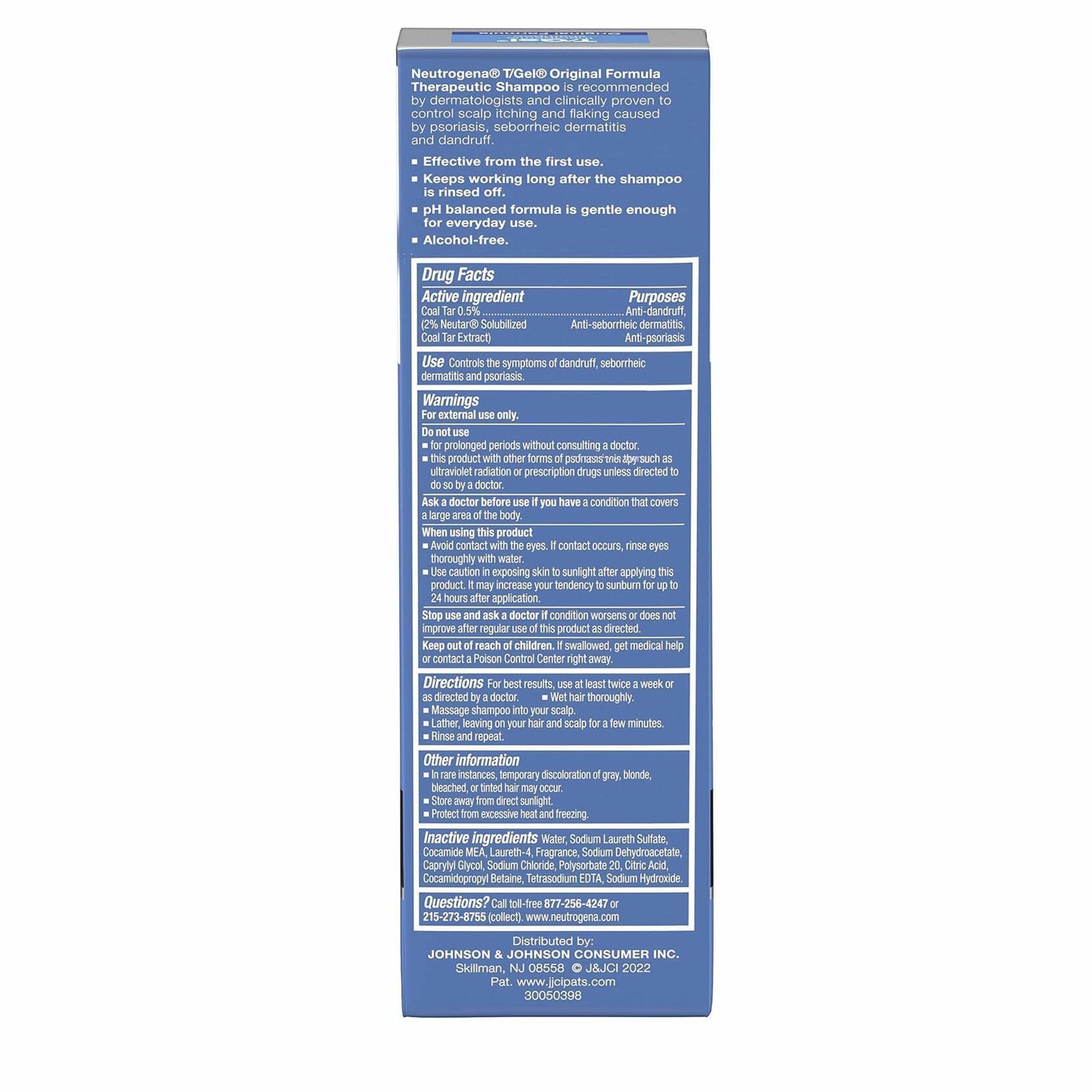 Neutrogena T/Gel Anti-Dandruff Shampoo for Psoriasis and Seborrheic Dermatitis