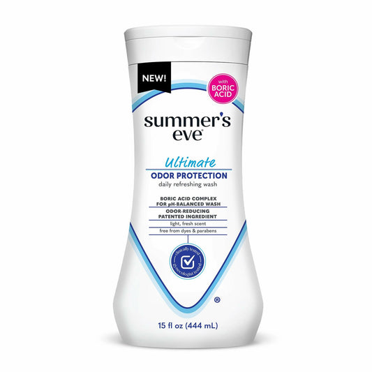 Summer's Eve Ultimate Odor Control Feminine Body Wash with Boric Acid, 15 Fl Oz