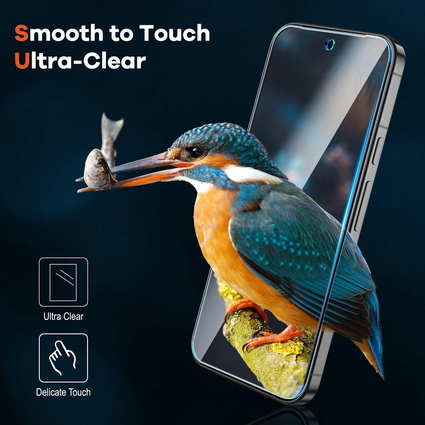 FANGTIAN 3 Pack Pixel 9/9 Pro Tempered Glass Screen Protector 9H Case Friendly