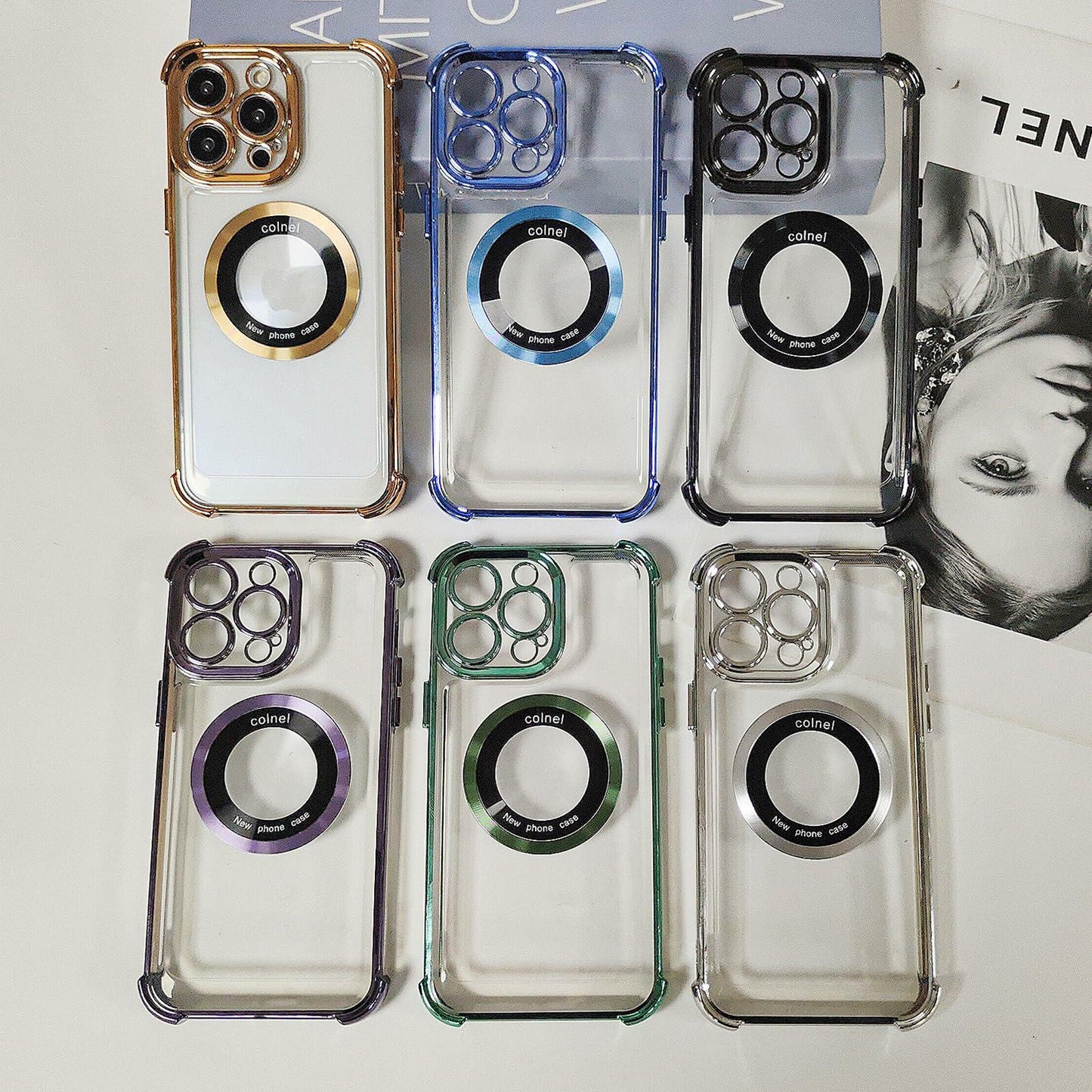 Eiyikof iPhone 11 Case Purple Magnetic Clear Shockproof Military-Grade