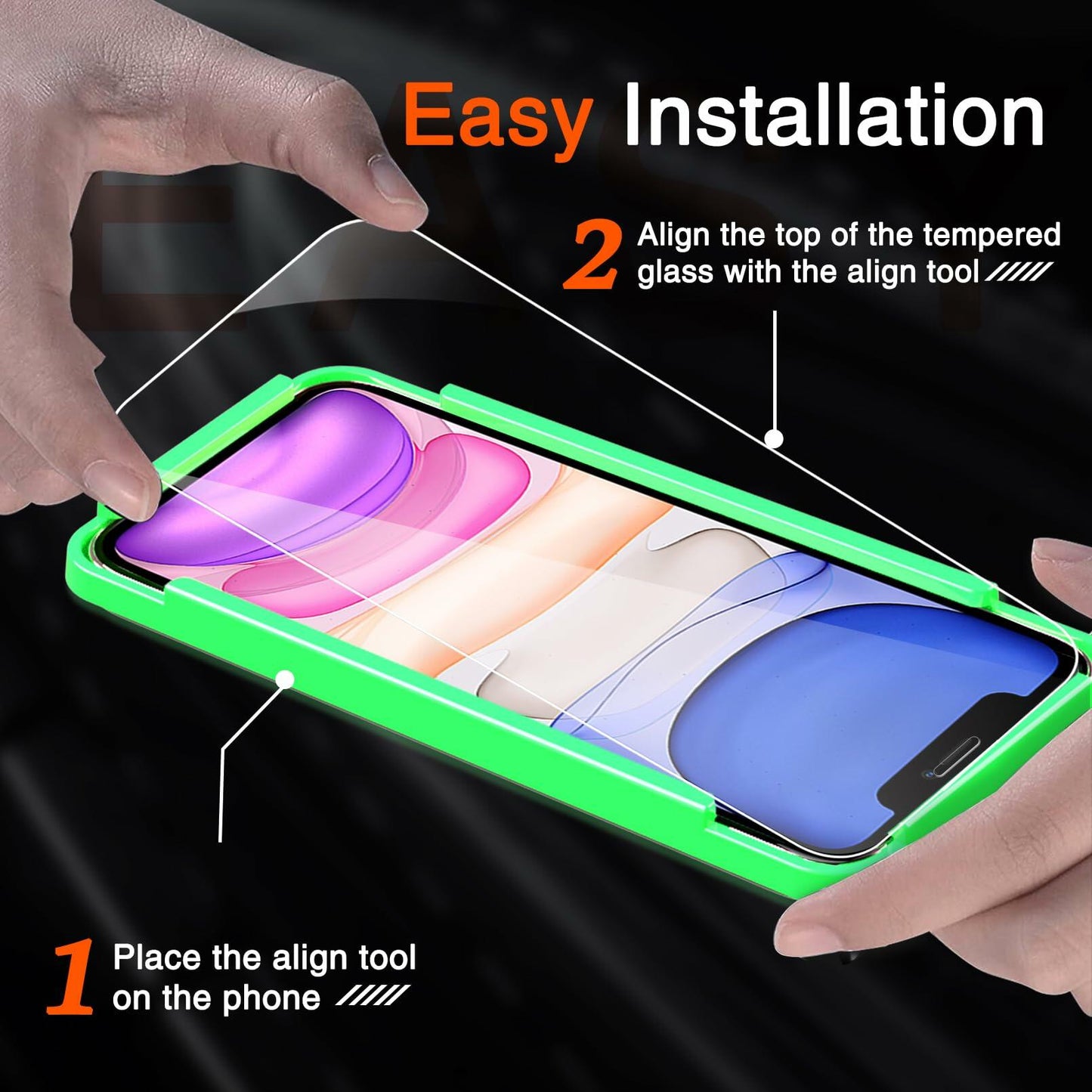 Milomdoi iPhone 11 Screen & Camera Protector 4 Pack, Tempered Glass