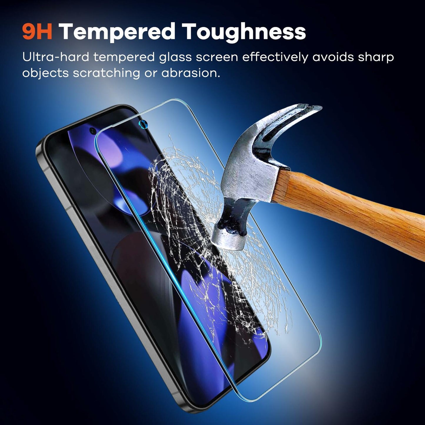 FANGTIAN 3 Pack Pixel 9/9 Pro Tempered Glass Screen Protector 9H Case Friendly