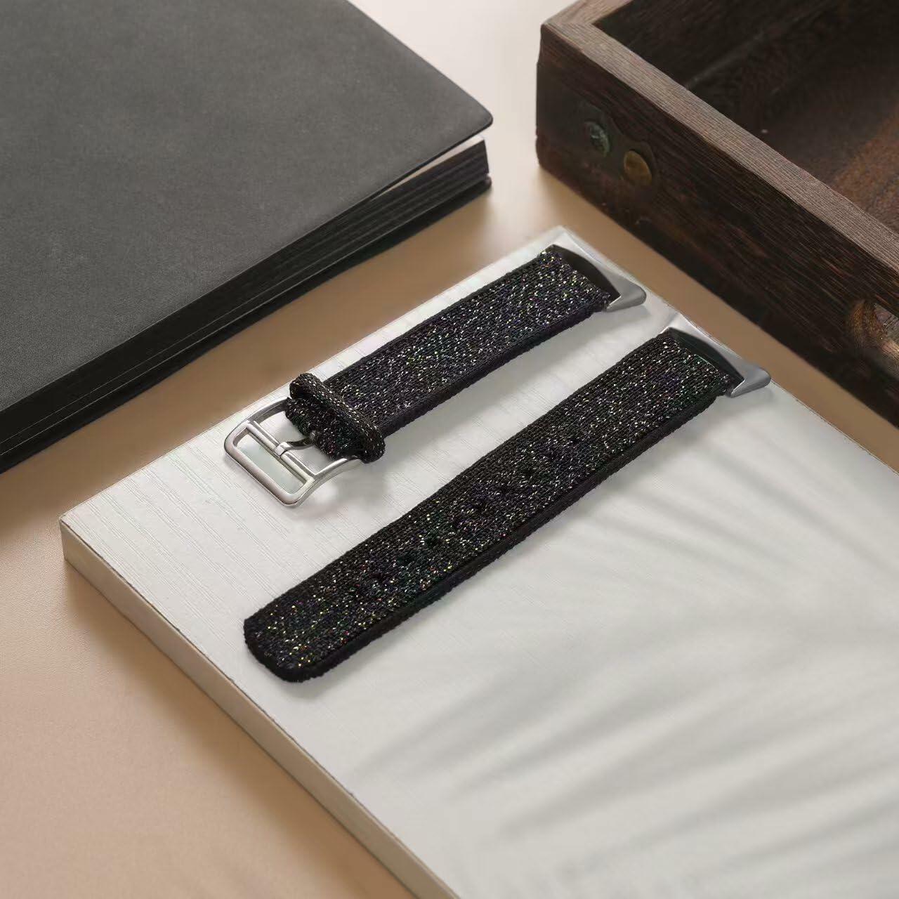 SKCC Nylon Bands for Google Pixel Watch 2 & 3 41mm Black Adjustable