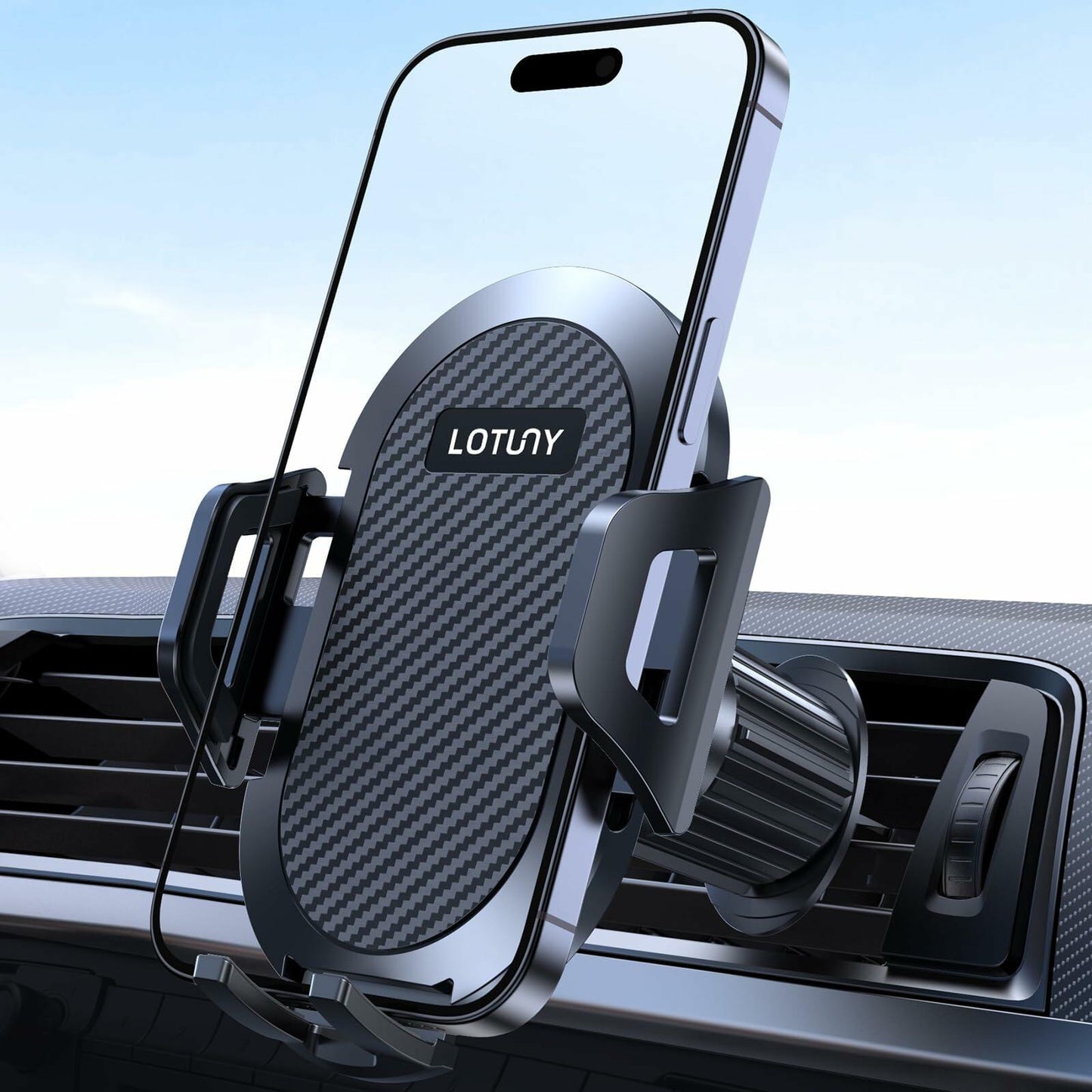 LOTUNY Car Phone Holder Mount, Upgraded Vent Clip, Universal for 4-7 inch Phones