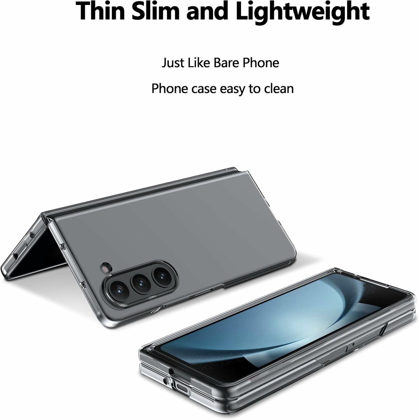 Clear Case Samsung Galaxy Z Fold 6 Ultra-thin Transparent Hard PC Cover