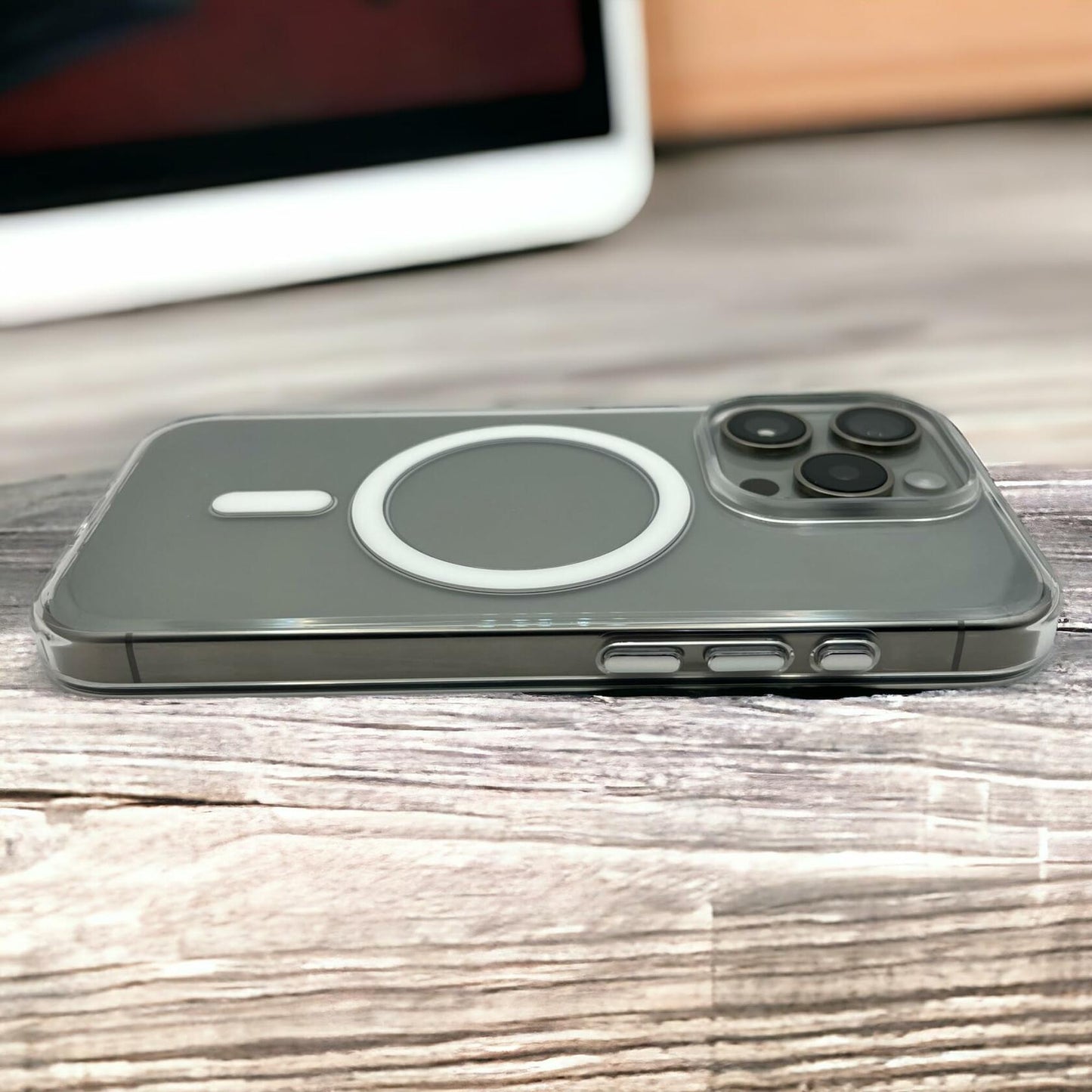 Casespire Clear Case + Comfy Loop for iPhone 15 Pro - Anti-Yellowing, ProMagnets