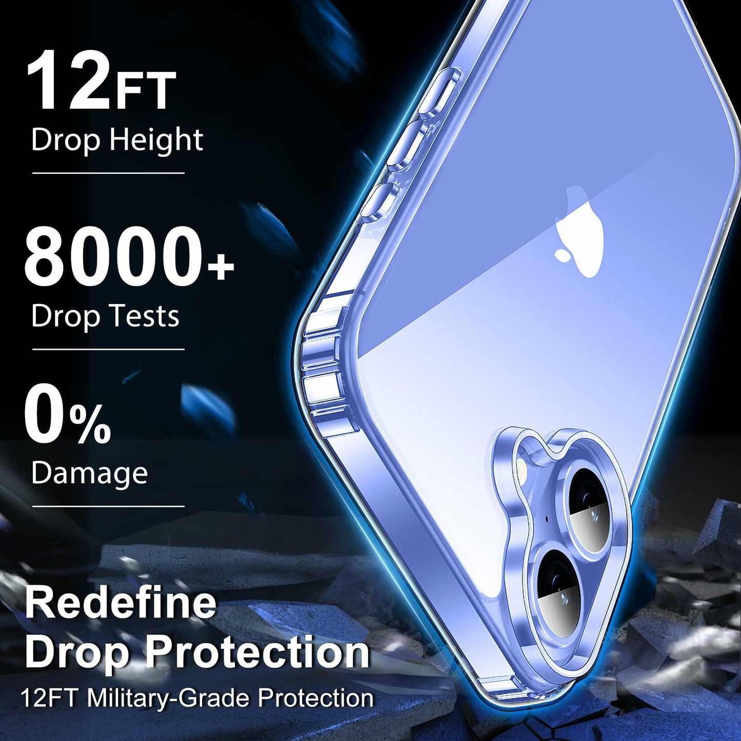 MOZOTER iPhone 16 Plus Case Clear Slim Shockproof Anti-Yellowing 6.7 inch
