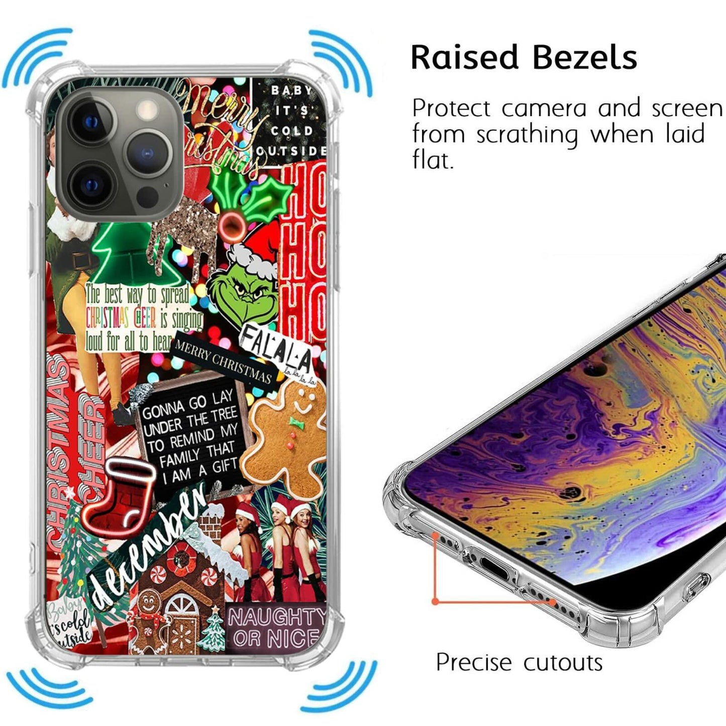 Fisgerod iPhone 15 Pro Max Winter Collage Christmas TPU Bumper Case