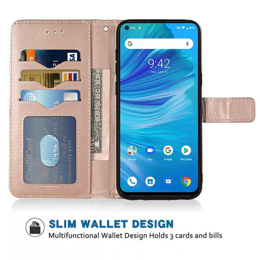 FDCWTSH Ulefone Note 11P Wallet Case Rose Gold Leather Flip Cover