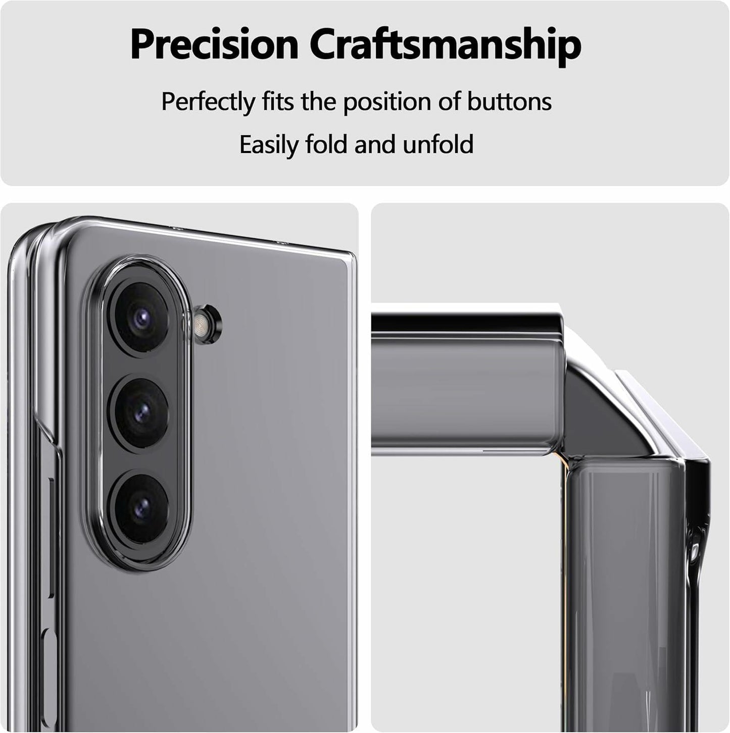 Clear Case Samsung Galaxy Z Fold 6 Ultra-thin Transparent Hard PC Cover