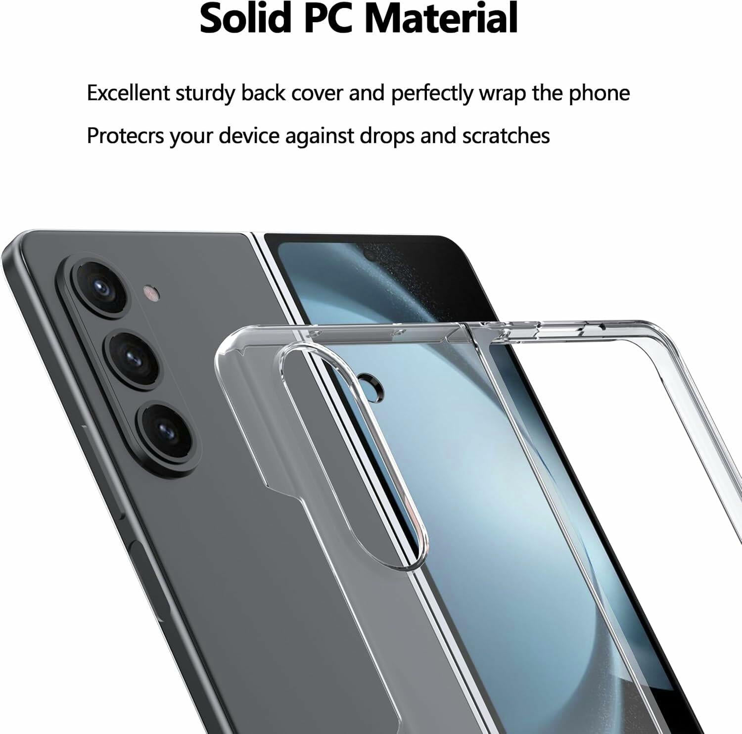 Clear Case Samsung Galaxy Z Fold 6 Ultra-thin Transparent Hard PC Cover